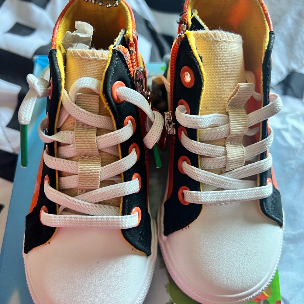 Colorful Kids High-Top Sneakers